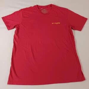 Columbia PFG Men’s Women’s Salmon Pink Short Sleeve Crewneck T-Shirt Size Large